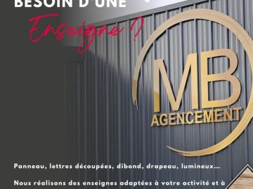 🏢 Avez-vous pensé à votre enseigne ?

Votre enseigne est la première chose que voient vos clients.
Panneau, lettres découpées, dibond, drapeau, lumineux…...